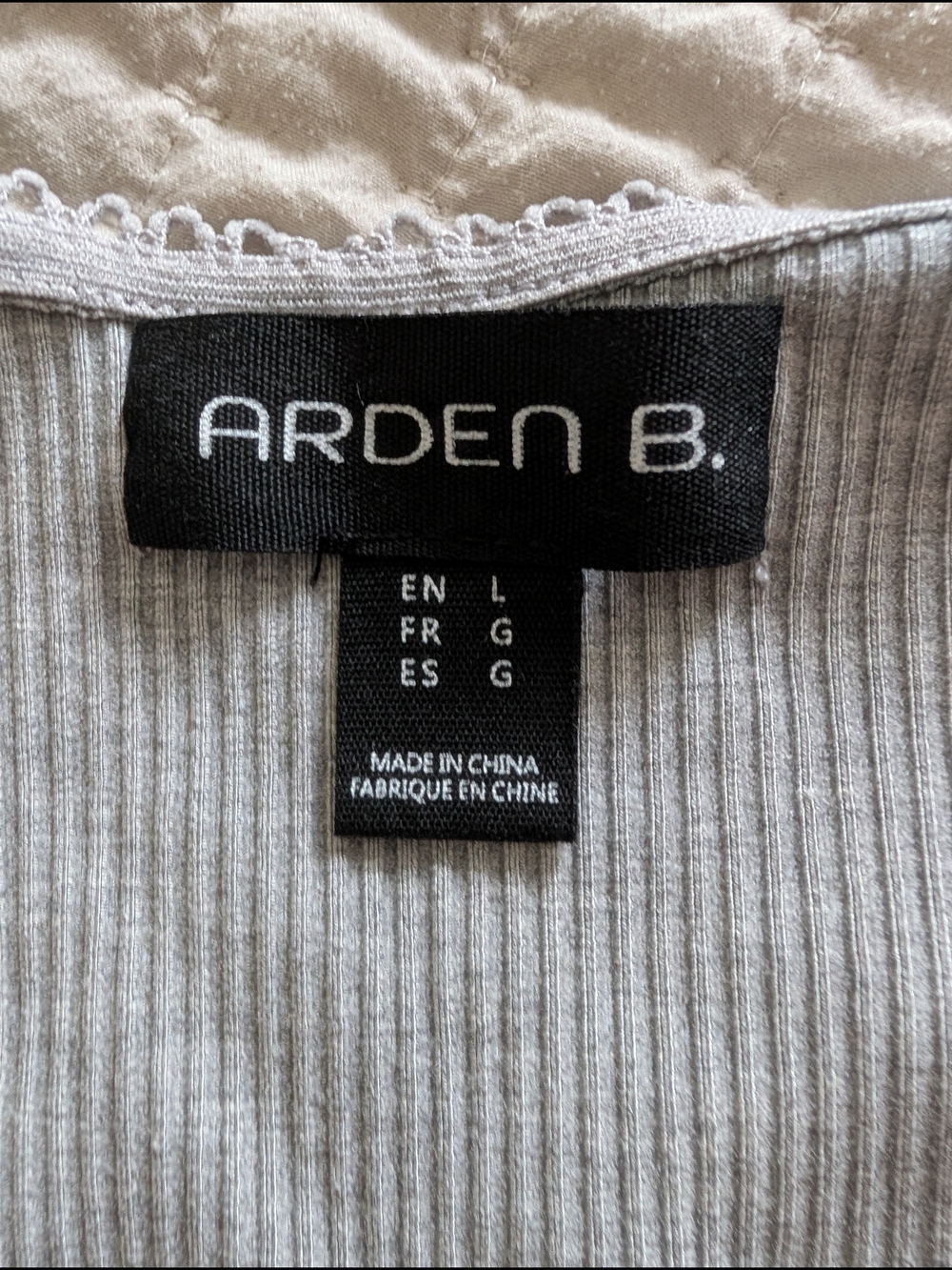 Arden B Gray Ribbed Button-Front Tank - Picture 2 of 5